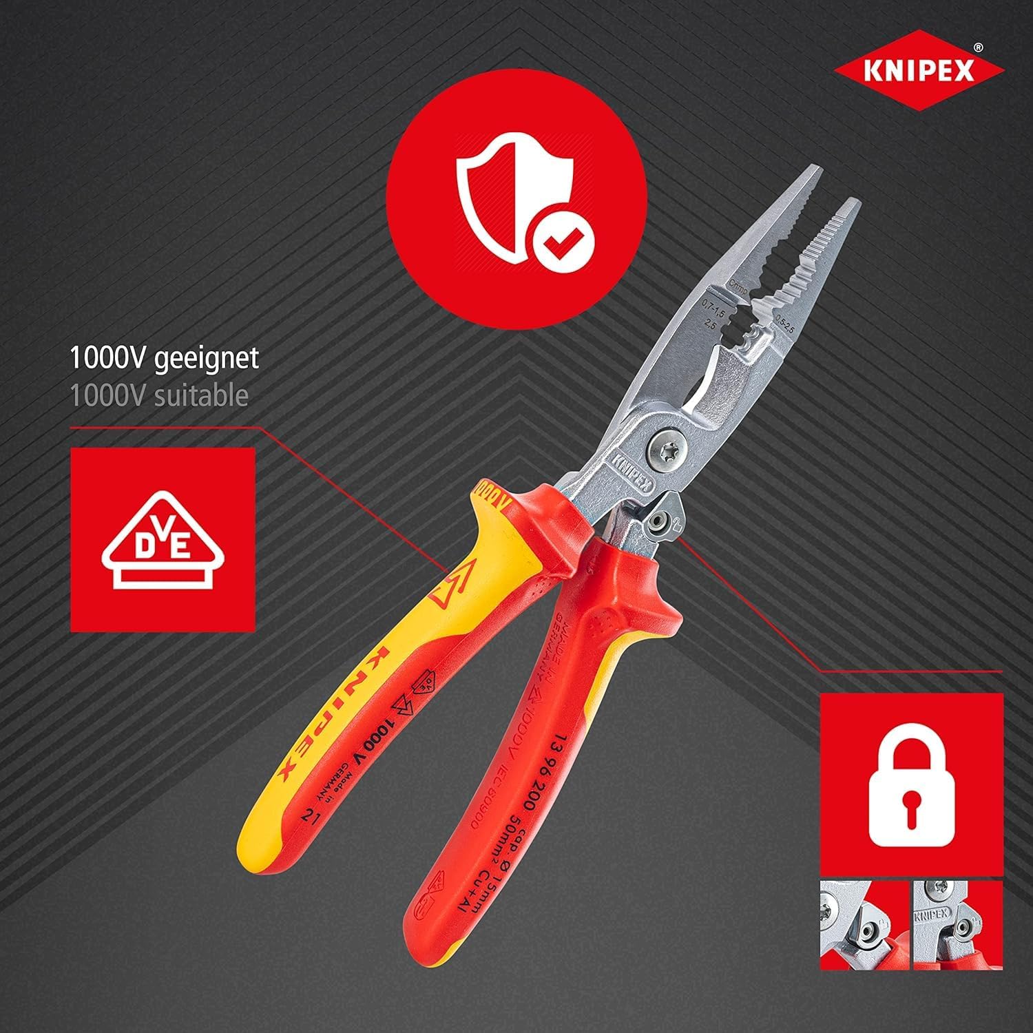 Knipex 13 96 200 side profile