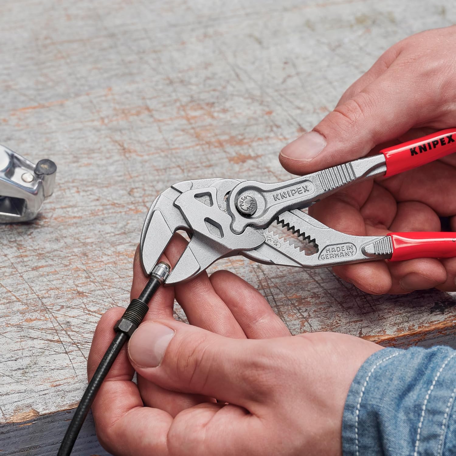 Knipex Pliers Wrench in use
