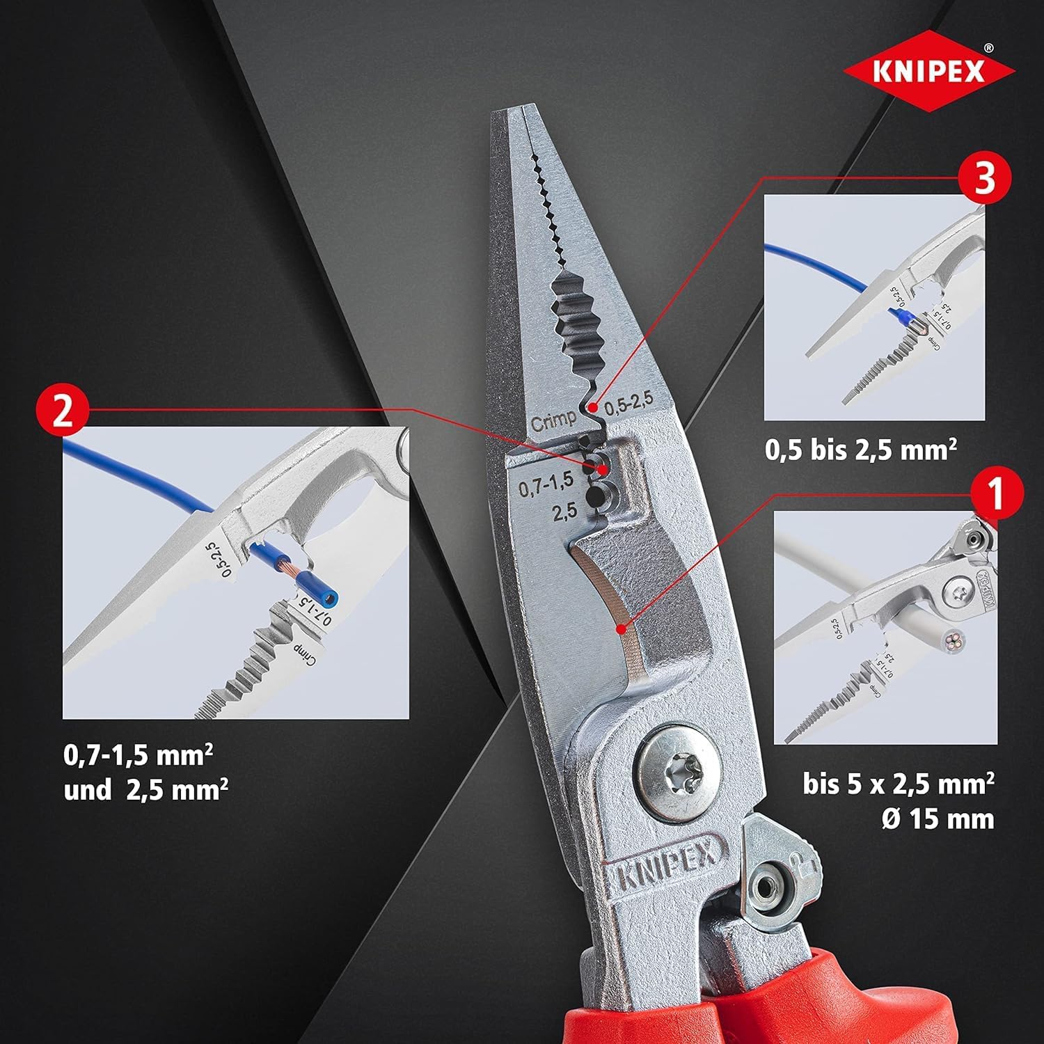 Knipex 13 96 200 working shot